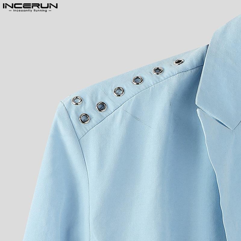 INCERUN Мужские свободные тонкие пиджаки с воротником-лацканом и длинным рукавом