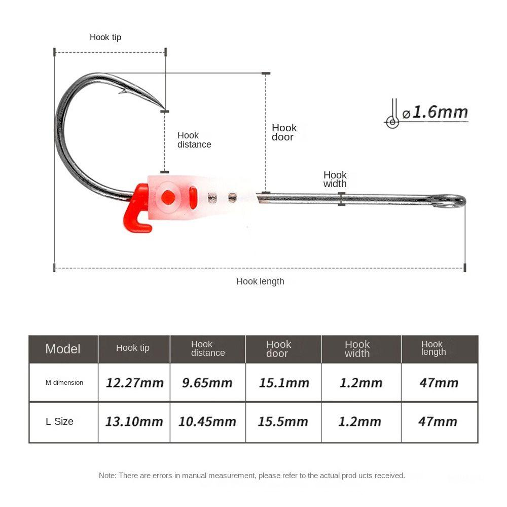 5pcs Anti-entanglement Luminous Live Shrimp Hooks Stainless String Hook for Fishing Accessories