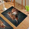 4-Pack Scottish Highland Cow Placemats - Large 31.75x41.91cm (12.4"x16.5") Farmhouse Table Mats with Highland Cow & Calf Design, Shaggy Brown Cow