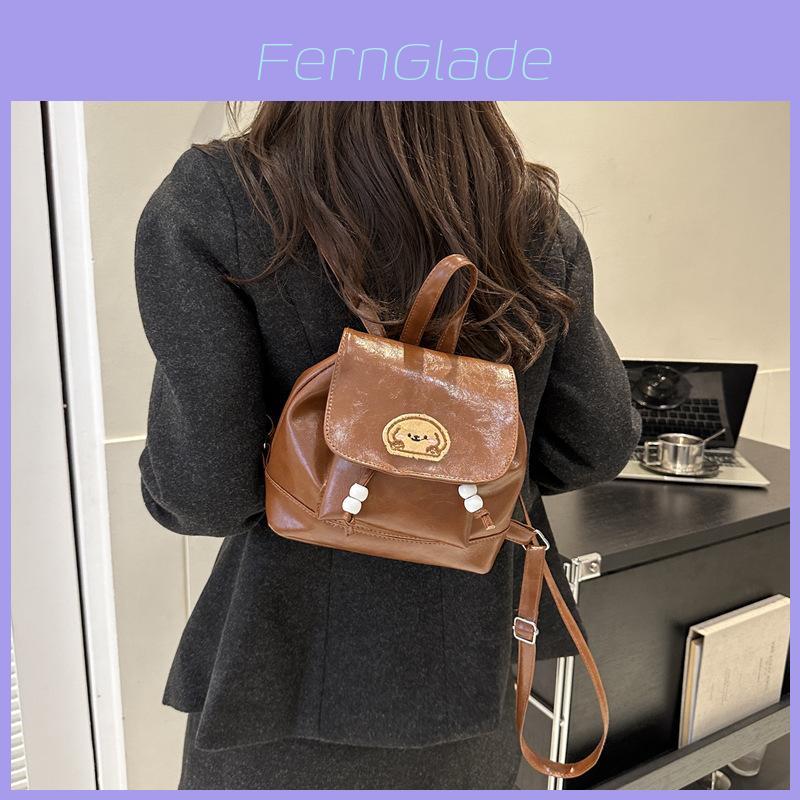 Stylish Vintage Student Backpack For Class And Travel In Black Brown And Coffee Colors