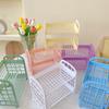Kawaii Double Layer Storage Rack Desktop Folding Makeup Storage Rack Shelf Cosmetic Storage Finishing Dormitory Bathroom