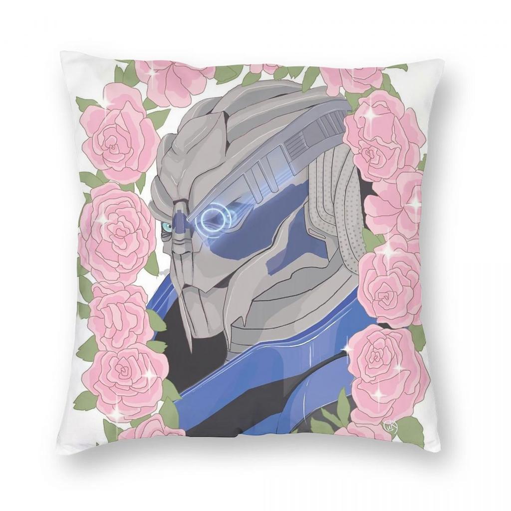 Mass Effect Garrus Vakarian Square Pillowcase Polyester Linen Velvet Pattern Zip Decor Pillow Case Sofa Seater Cushion Cover 18"