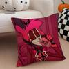 Edgy Musical Quirky Animate HHazbin Hotel Cushion Cover Throw Pillow Cover Hidden Button Durable Polyester Chair Cushion