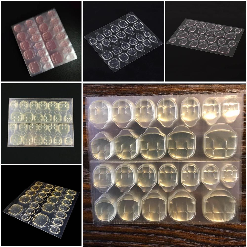 Красота Сделай сам Прозрачные типсы для наращивания ногтей Инструмент для наращивания Клейкие ленты Двусторонние наклейки