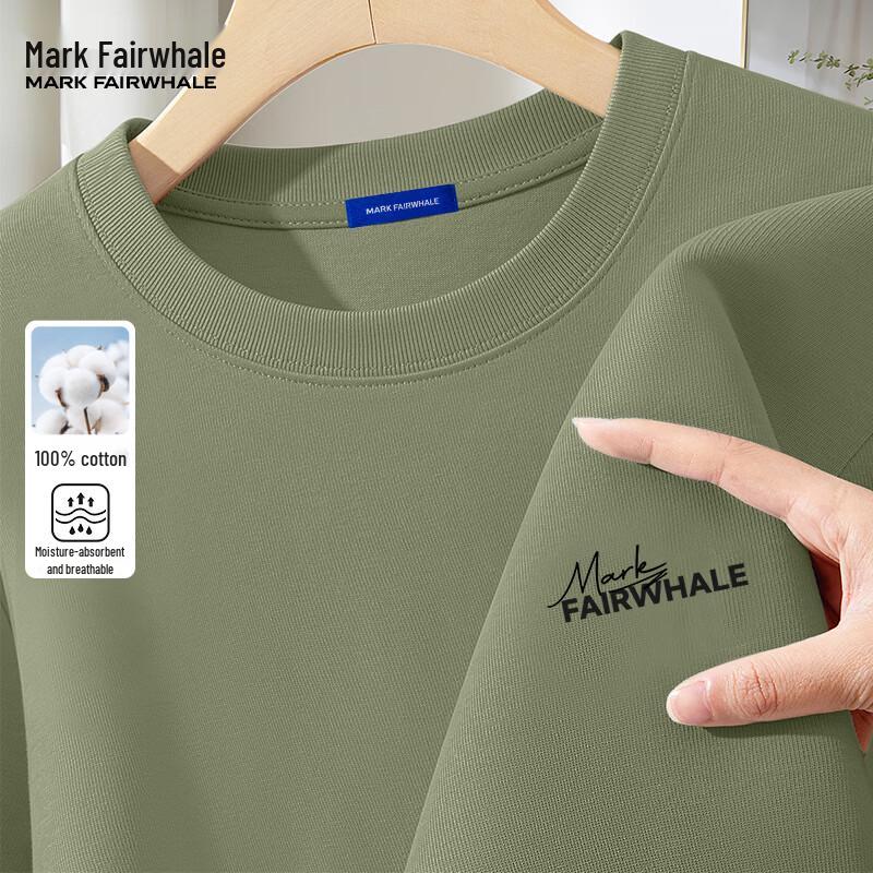 Mark Fairwhale Мужская хлопковая футболка 200 г/м² с принтом букв, тяжелая