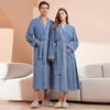 Unisex Quick-Dry Water-Absorbent Bathrobe: Four-Season Long-Sleeve Yukata with Towel Material