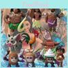 10pcs Figurine Moana Anime Statuary Cake Ornament Christmas Gifts Garnish Toys