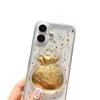3D Drop Glue Phone Case Lucky Bag for Apple 17PROMAX Trendy Brand Couple's New New Chinese New Year Celebration Phone Case
