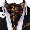 Mens Ascot Tie Set Paisley Cravats Red Black Blue Gold Pink Silk Vintage Scarf
