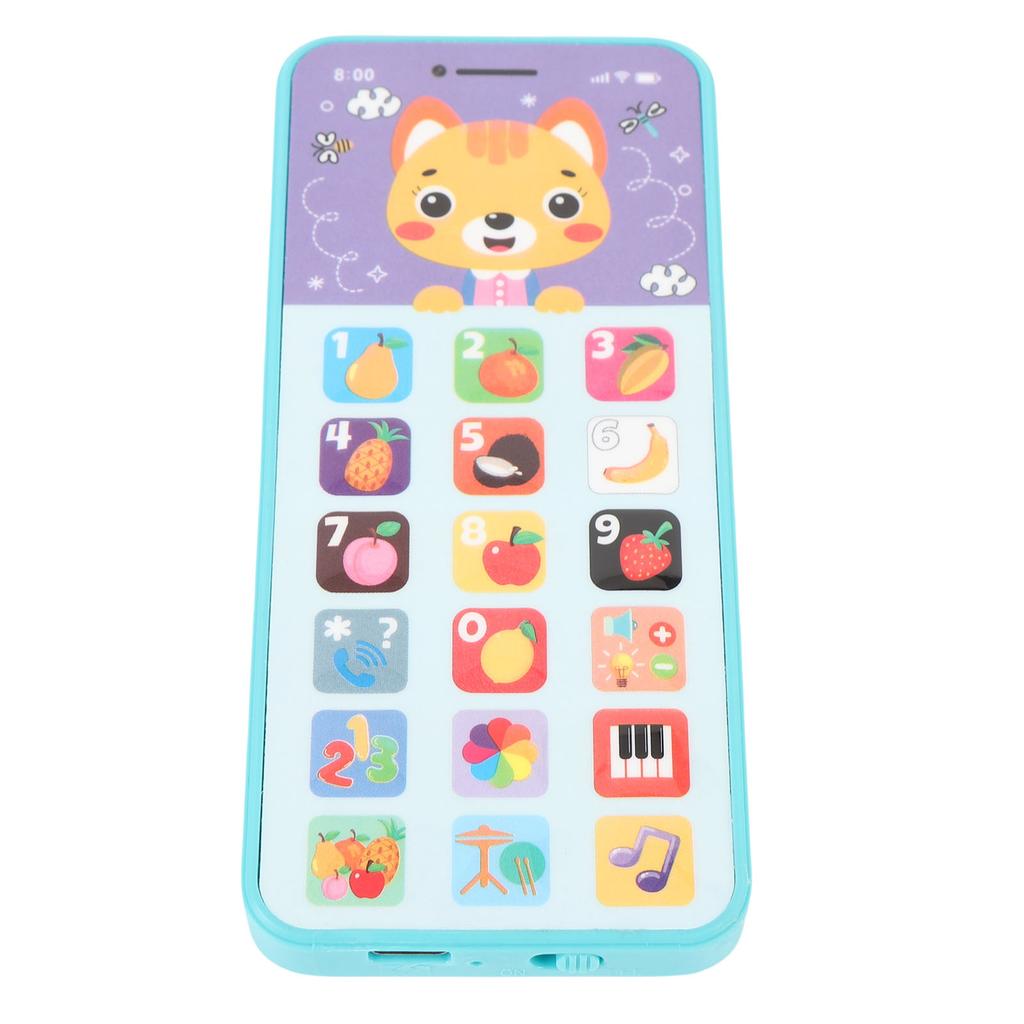 Детский игрушечный мобильный телефон Изучение английского языка Перезаряжаемый Имитированный Смартфон Игрушка для Развития Зеленый