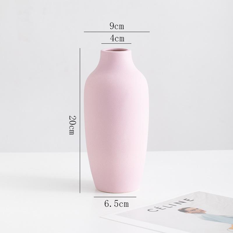 Purple modern ceramic decorative vase with dried flowers dining table foyer living room flower arrangement and decoration vases