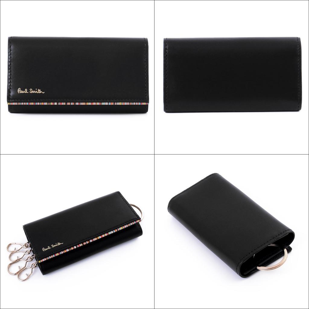 Мужской чехол для ключей Paul Smith в полоску, 30PAP7526650, 990, Черный