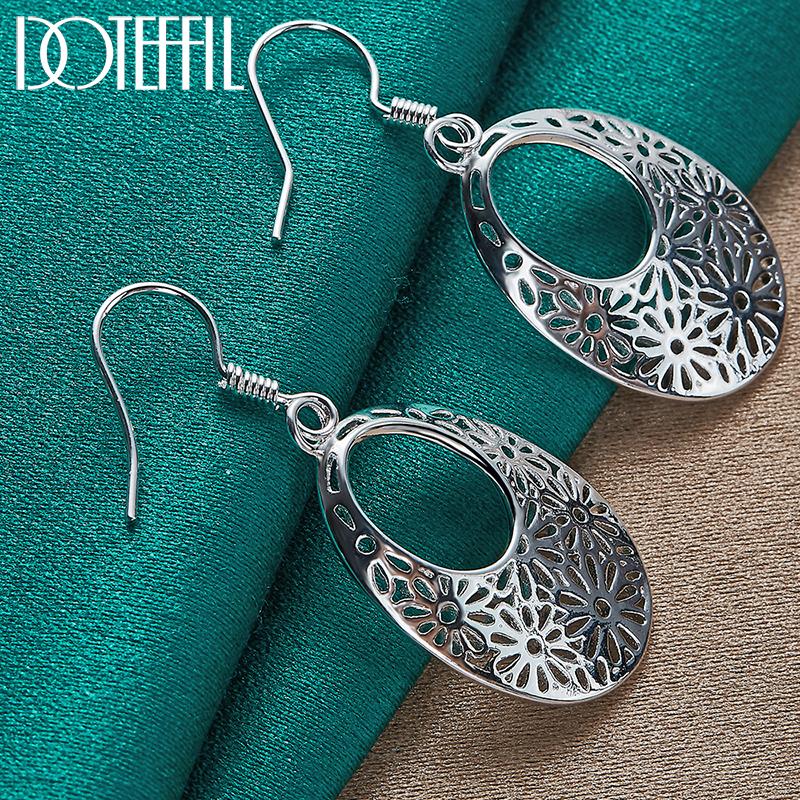 Серьги-цветы из стерлингового серебра 925 пробы, модные украшения