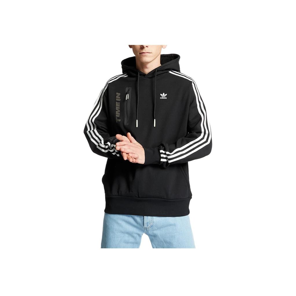 Adidas Мужская толстовка с капюшоном Originals Ninja с логотипом трилистника, черная GP2313