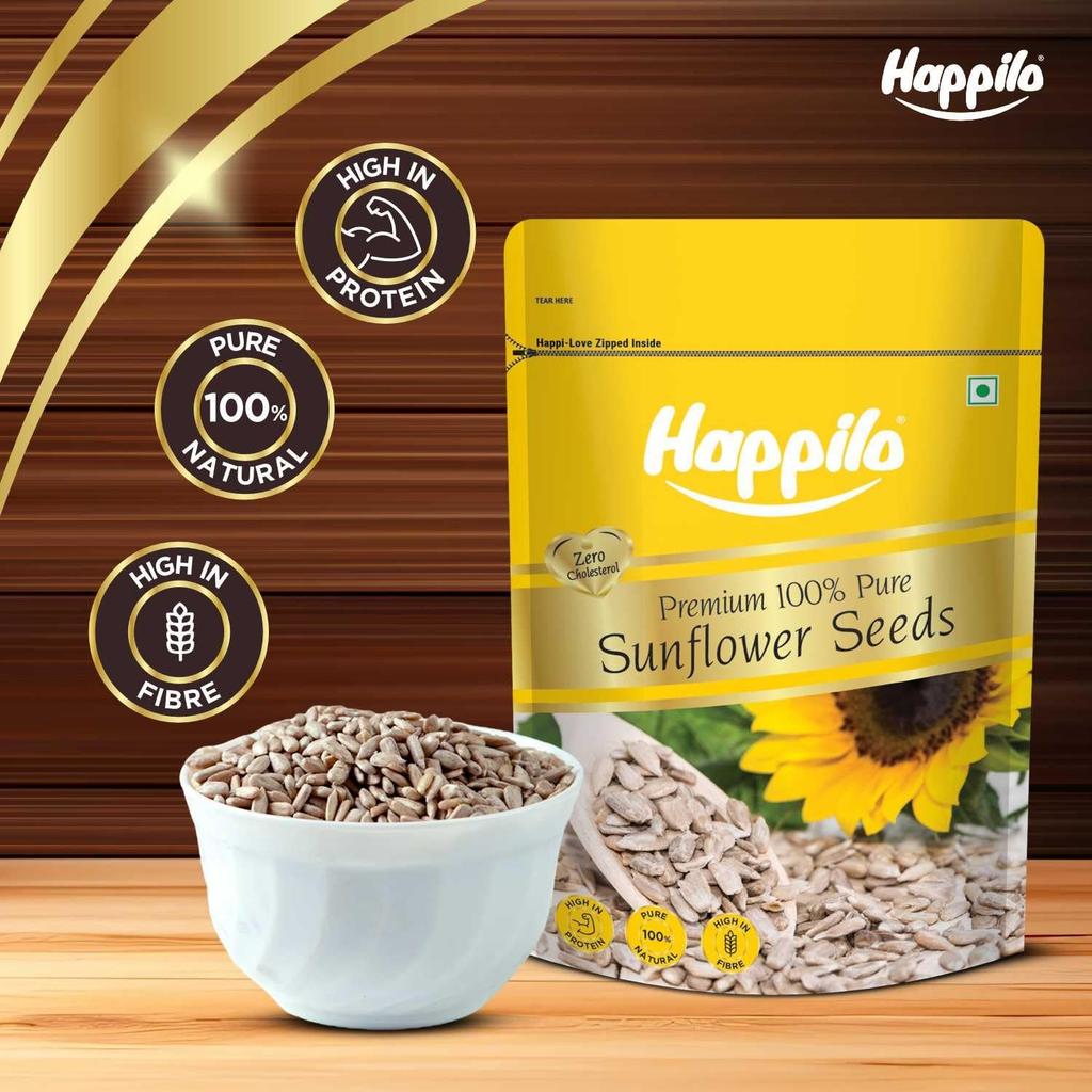 Семена подсолнечника (250 г), Premium 100% Pure Sunflower Seeds,  Happilo