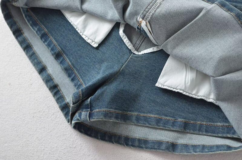 Syvent Denim Culotte Korean Mini Perfect for Product 12F523 Skirt, Style, Stylish, Cute, Casual, A-Line, Length, Women, Number