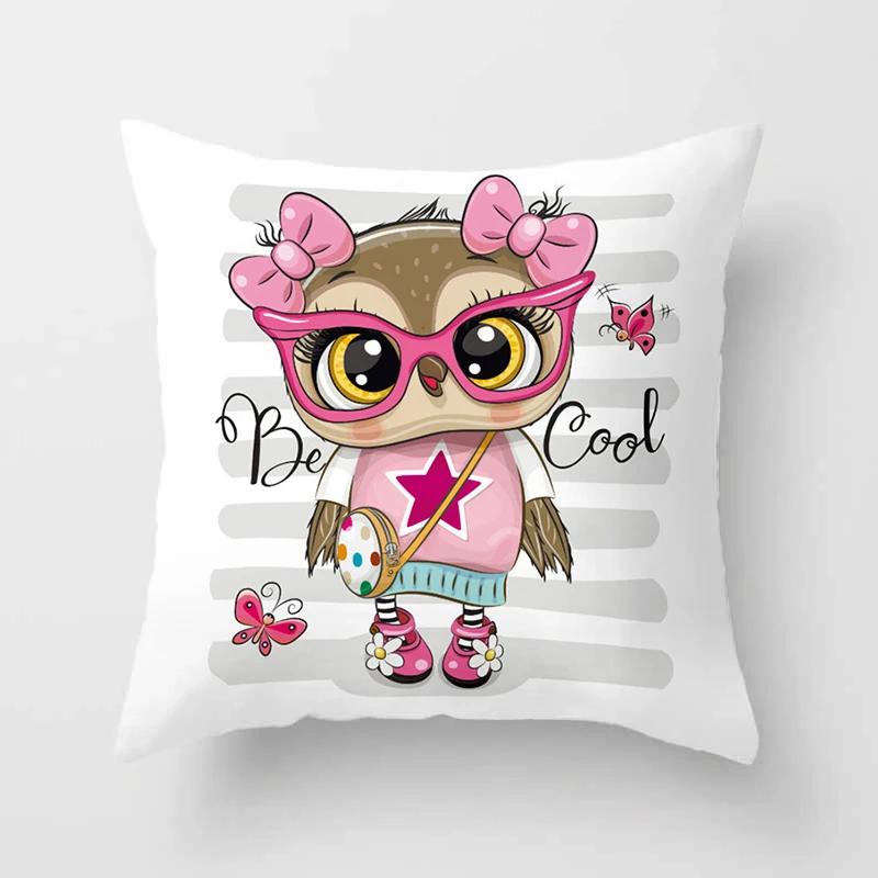 Милые наволочки на подушки с совами  Удобная наволочка x Декоративные подушки для дивана, кровати, машины, пледа, домашнего декора