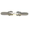 92MF Feathered Alloy Cardigan Button Antique Sweater Button Pin Sweater Shawl Fasteners Button for Cardigan Shawl Decoration