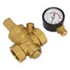 DN20 Brass Adjustable Water Pressure Regulator Reducer with Gauge Meter