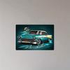 2D плоская деревянная 30*20 см винтажная вывеска Desperate Enterprises 1956 года сине-белого цвета с классическим дизайном автомобиля с надписью «MINDDRIFT», художественная, настенная отделка, подходит