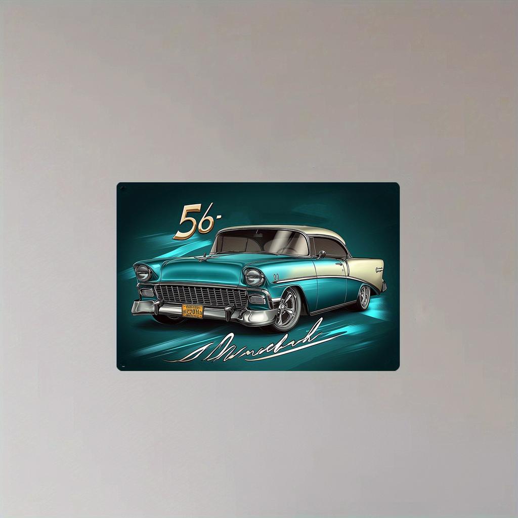2D плоская деревянная 30*20 см винтажная вывеска Desperate Enterprises 1956 года сине-белого цвета с классическим дизайном автомобиля с надписью «MINDDRIFT», художественная, настенная отделка, подходит