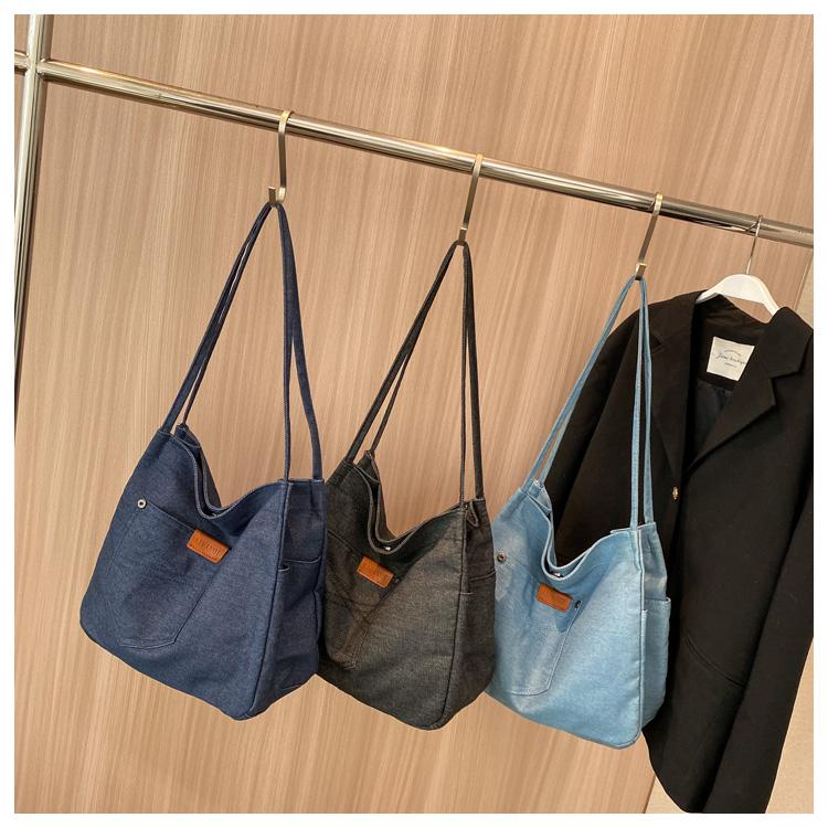 Новая женская легкая джинсовая водонепроницаемая сумка-тоут, дорожная сумка, большие повседневные сумки на плечо