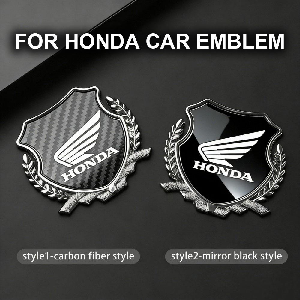 AAADF1 Honda Motorcycle Decorative Emblem, 3D Metal Shield Sticker with Wing Logo, Universal Auto/Moto Exterior Decoration
