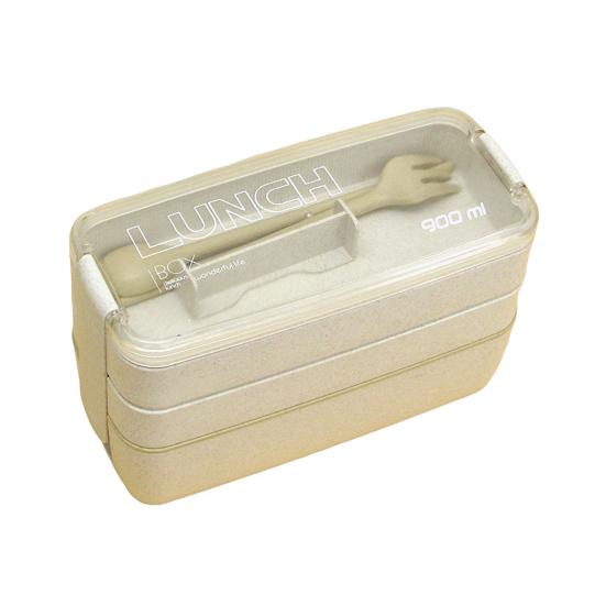 Коробка для завтрака, трехслойная, большая вместимость, смесь без запаха, большое уплотнение, разделительная тарелка для хранения продуктов