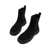Early Autumn Suede Retro Korean Flat Women's Shoes 2025 Autumn and Winter Fashion Super Fire Thick-soled Chelsea Foreign Style Small Short Boots