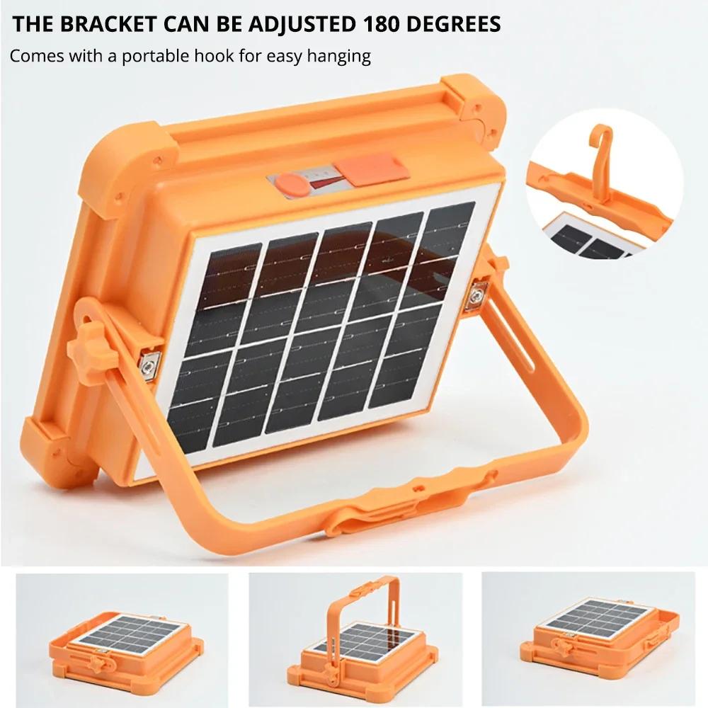 Перезаряжаемый солнечный прожектор мощностью 2000 Вт, уличный портативный светодиодный отражатель, прожектор, перезаряжаемый прожектор, солнечная лампа