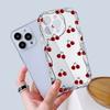 For OPPO A38 A18 A60 A58 A57s A96 Reno12 13 Realme C31 C30 Vivo V30 Y27s Y28 Y36 Y76 Wavy Edge Cherry Design Soft Silicone Phone Case