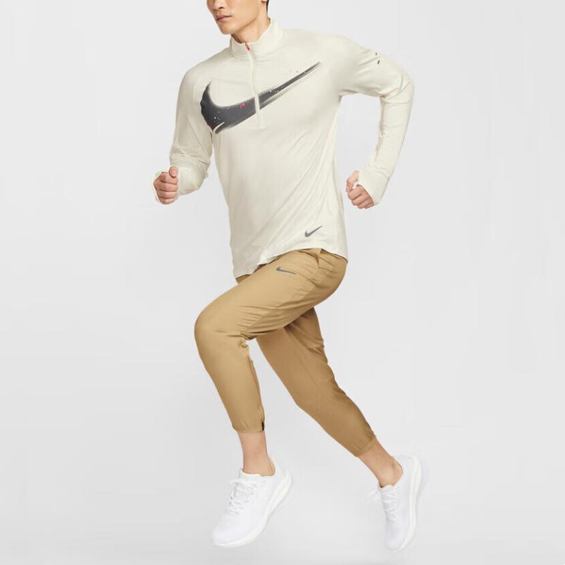 Nike Dri-Fit Stride Спортивный Повседневный Пуловер с Воротником-Стойкой Футболка с Длинным Рукавом Мужские Топы IM9357133