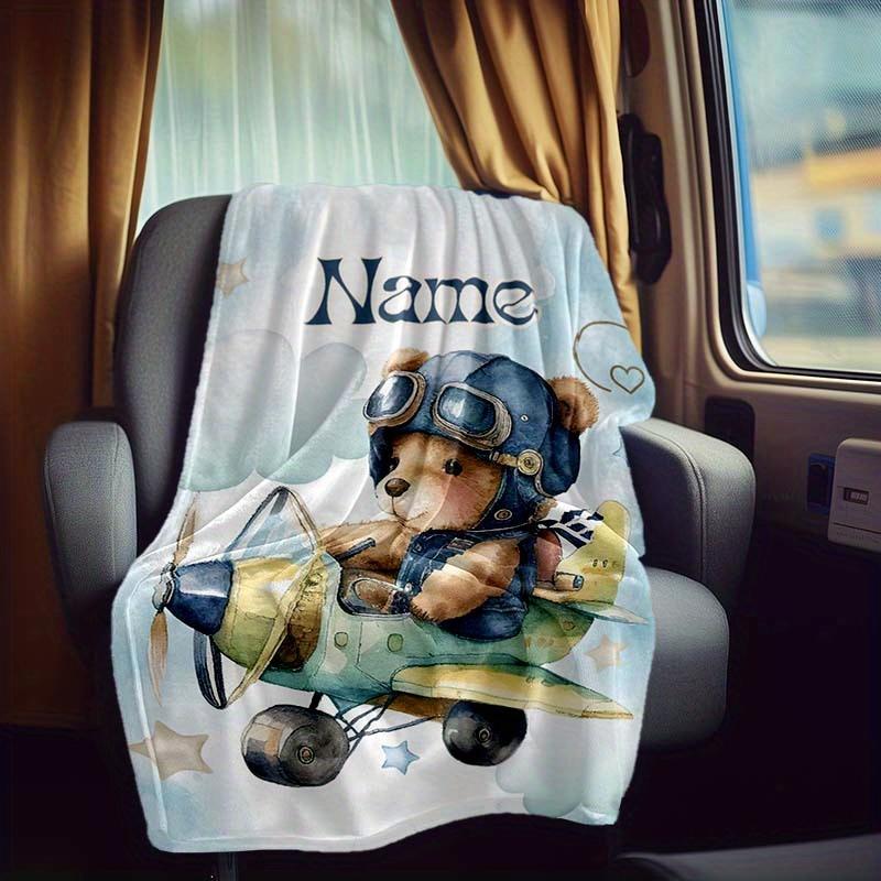 Fly A Plane Rv Customize Your Name Blanket Is Suitable For Rv Camping Traveling Rv Home Soft And Warm Rv Interior Blanket Suitable For Gifts To