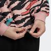 Adidas All Over Print Pullover Crew Neck Long Sleeve Sweatshirt Women Sweatshirt Pink HF5117