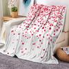 Valentine's Day Throw Blanket, Valentines Blanket Red Pink Heart Plaid Fuzzy Blanket Romantic Love Heart Decorative Soft Cozy Flannel Blanket for Mom