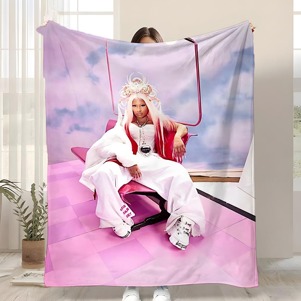 N-Nicki Minaj Album Pink Friday Throw Kid-Friendly Flannel Throw Blanket Soft Warm Anti-Static Washable All Season