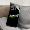 Чехол для телефона Fendt для Iphone 16 15 14 12 11 13 Pro Max Mini 8 X Xr Xs Puls Черное Стеклянное Покрытие