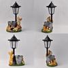 Hand-Painted Resin Outdoor Figurine Light Solar Landscape Decor Light  Lawn Ornament