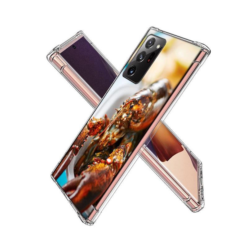 Чехол для телефона с живым лобстером для Samsung A55 A35 A25 A15 A07 A05S A16 A17 A26 A36 A37 A56 A57 Galaxy Note 20 10 A50S A71 A51 A31 A30