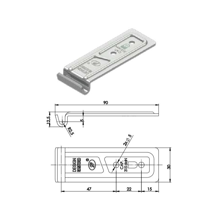 Stainless steel trailer side fastener