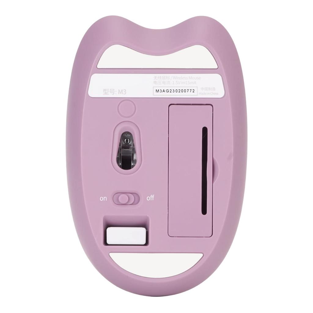 Cute Cat Wireless Wireless Silent Mouse with DPI Portable Cute Shape Wireless Mouse with USB Receiver for and Laptops Mouse, 2.4GHz 3-Level