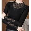 Топы Женские Большого Размера Осень Зима Средней Длины Бархатные Утепленные Эластичные Рубашки Модный Принт Свободные Повседневные Топы