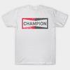 Азиатский размер Мужская черная футболка с принтом Champion Брэд Питт Однажды в Голливуде Печать методом термопереноса без вырезания Хлопковая футболка