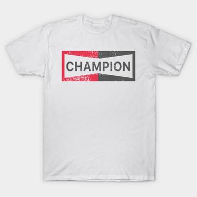 Азиатский размер Мужская черная футболка с принтом Champion Брэд Питт Однажды в Голливуде Печать методом термопереноса без вырезания Хлопковая футболка