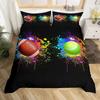 Tennis Ball Sports Game Themed Racket Ball Bedding Set Single Twin Double Queen King Cal King Size Bed Linen Set