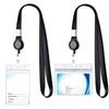 1PC Name Badge Holder Transparent Exhibition ID Card with Lanyard Neck Strap for Student Staff Nurse School Office Accessories