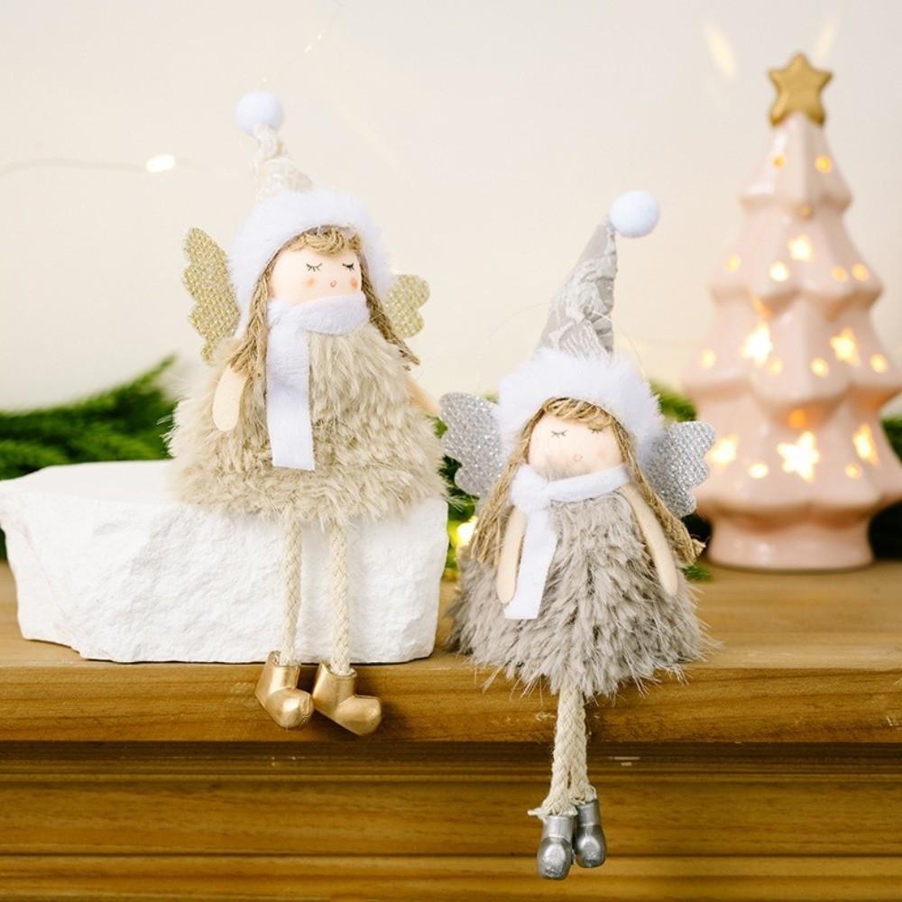 Pink Color Christmas Decoration Figurine Design Angel Pendant Christmas Tree Pendant  Holiday Decor