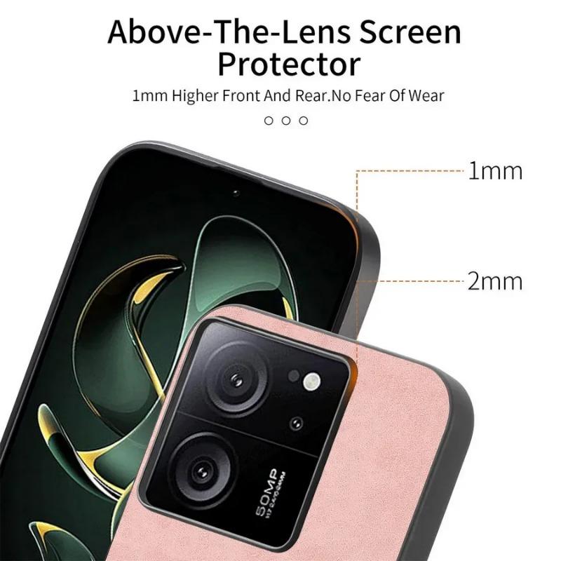Чехол для Magsafe Magnetic Luxury Leather Panel Back Cover для Xiaomi 14 Ultra Mi14 Pro 13T 13 T Pro 5G Anti-Scratch Wireless Charging Shell