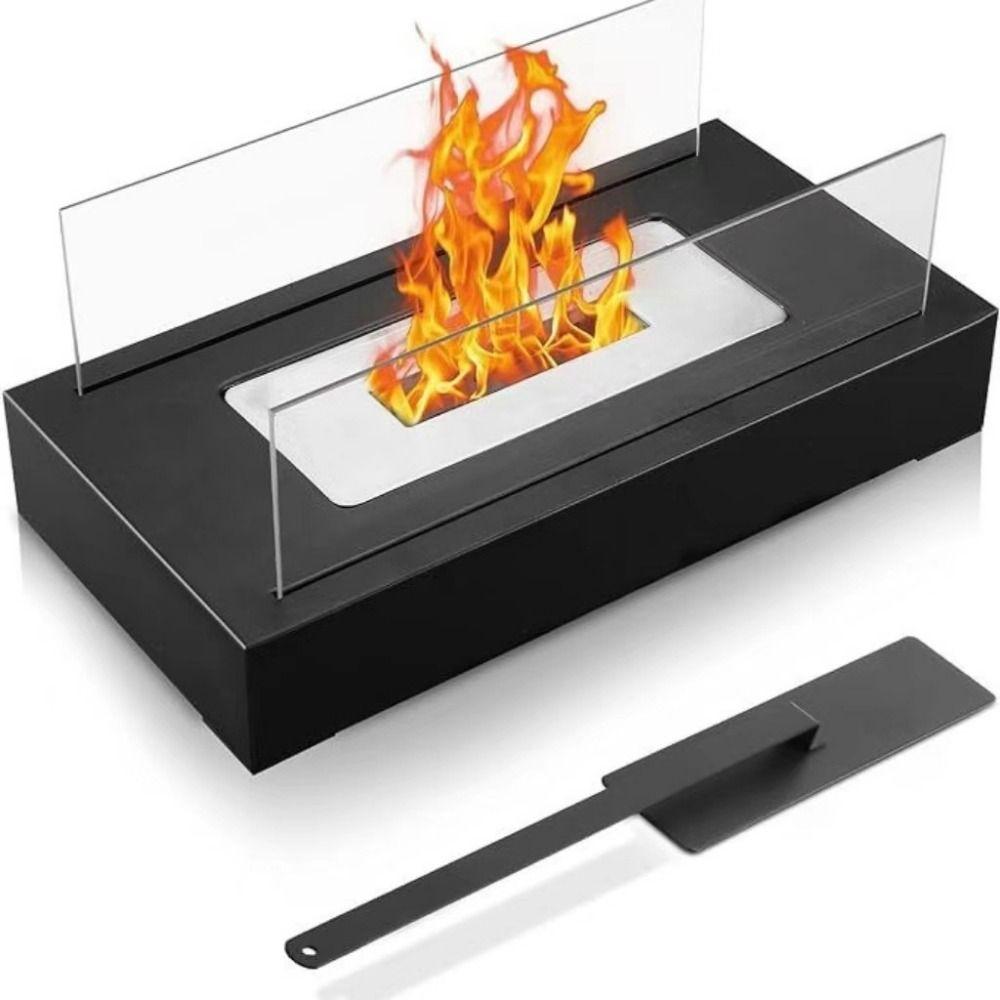 Safer Tabletop Fire Pit Smokeless Portable Smores Maker Small Ethanol Fireplace Housewarming