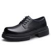 Men's Shoes Spring British Style Casual Leather Shoes Men's Business Dress Big Head Work Shoes Platform Derby Shoes Men